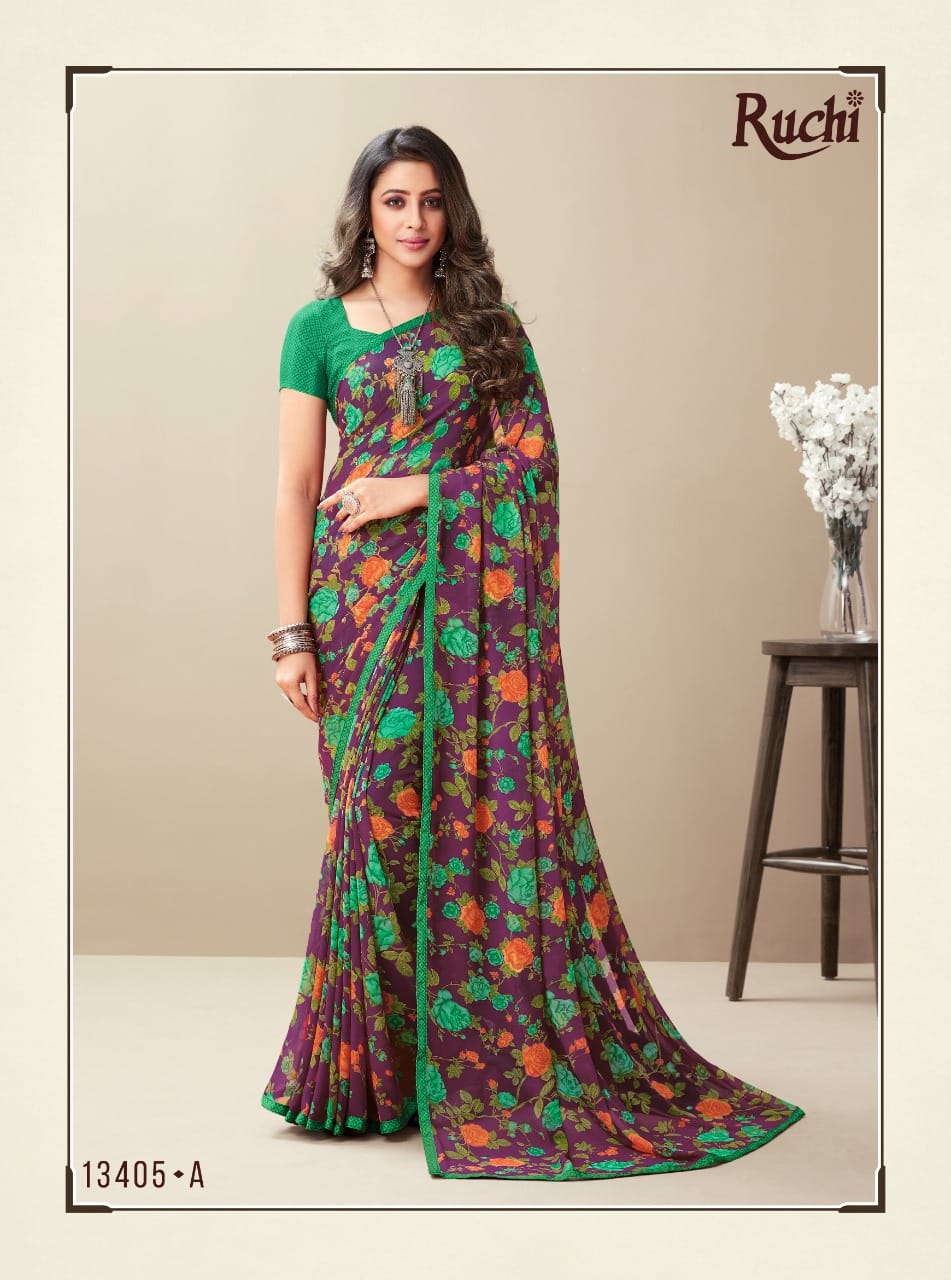 Ruchi Guldasta Nimaya 10th Edition Georgette Ethnic Wear Designer Saree Collection